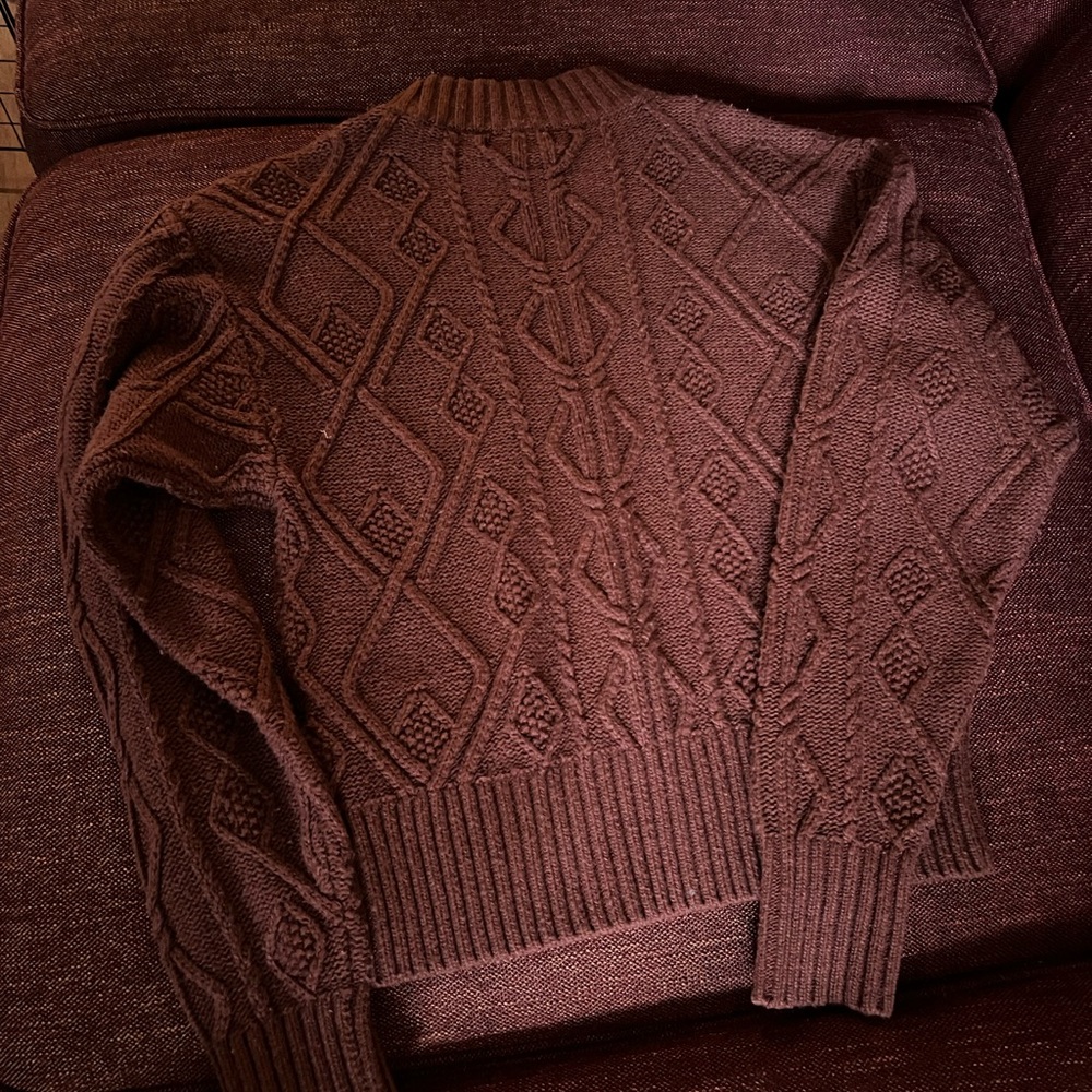 Marissa Webb Brown Cable Knit Sweater